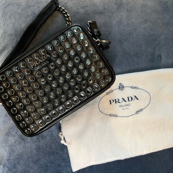 Authentic Prada Soft Jeweled Camera Cross Body Bag - Picture 5 of 7